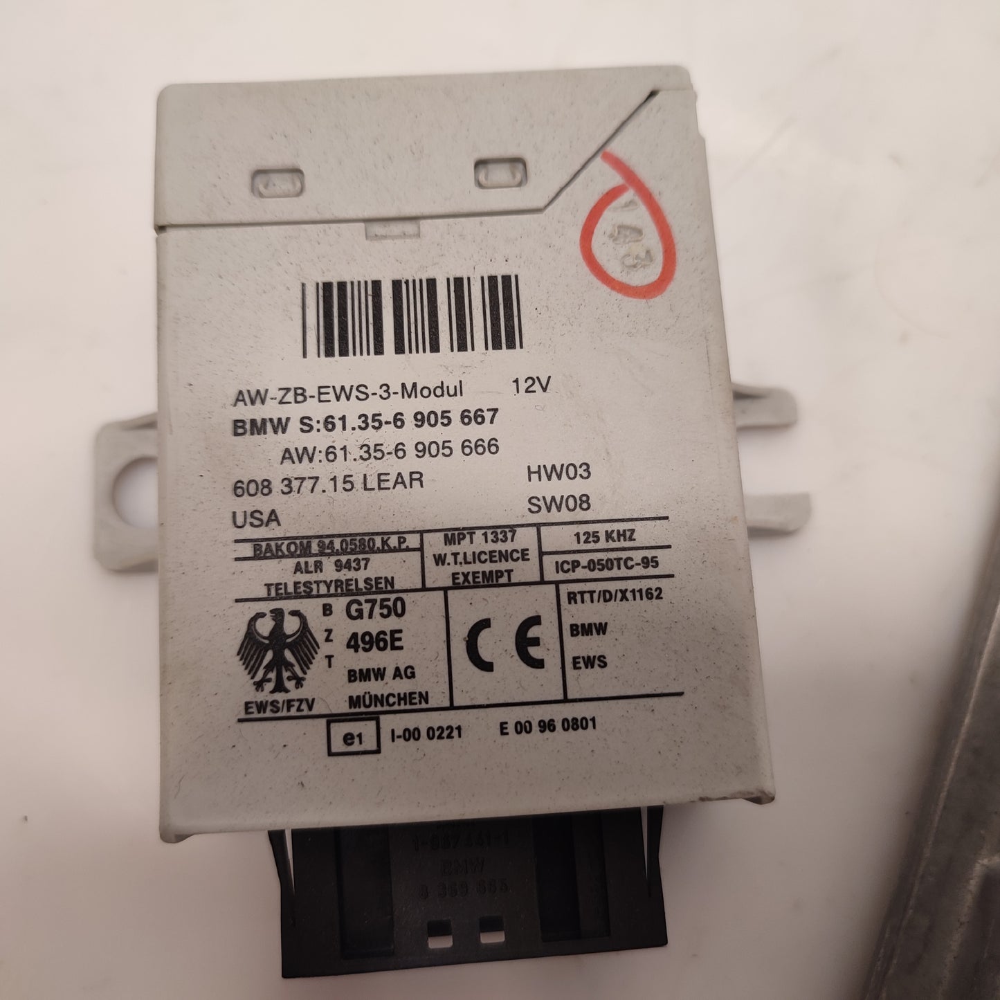 Kit démarrage complet BMW E46 316i – Réf. 7508292 – Calculateur, EWS, clé – BMMOTORSPORT80