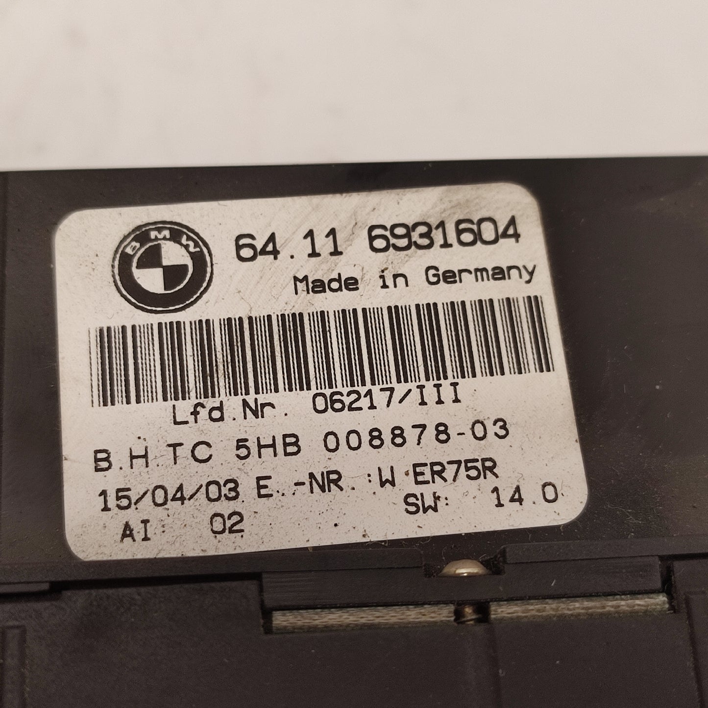 Commande climatisation chauffage BMW E46 – Réf. 6931604 – Garantie 3 mois – BMMOTORSPORT80