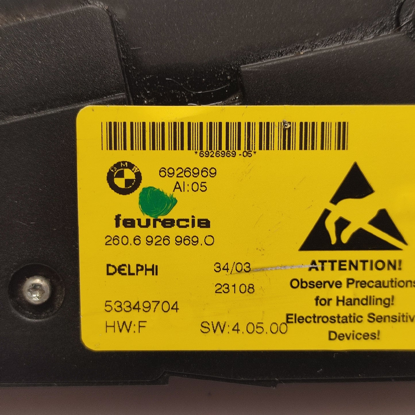 Commande Réglage Siège Électrique Gauche BMW E60 E61 – Réf. 6926969 – Occasion Garantie 3 Mois