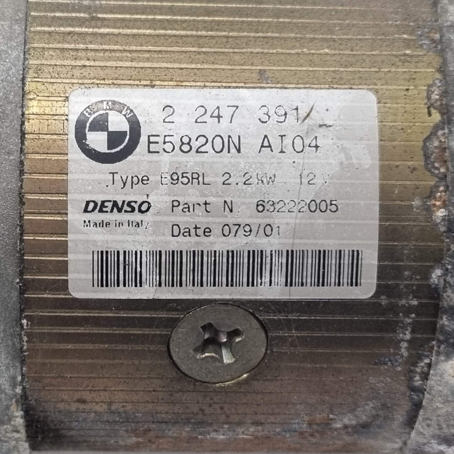 Démarreur 2247391 BMW 530d 330d X5 3.0d M57 184ch – Garantie 3 mois-BMMOTORSPORT80