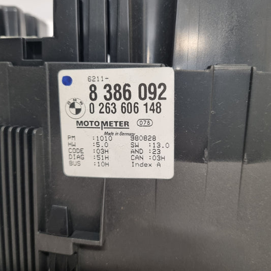 Compteur BMW E46 Réf 8386092 – 254 814 km – Occasion + Garantie 3 Mois