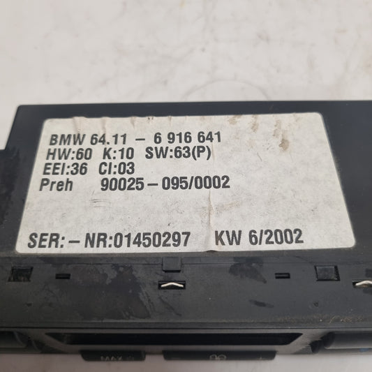 Commande Chauffage / Climatisation Automatique BMW – Réf. 6916641 – E39 / E53 – Occasion – Garantie 3 Mois