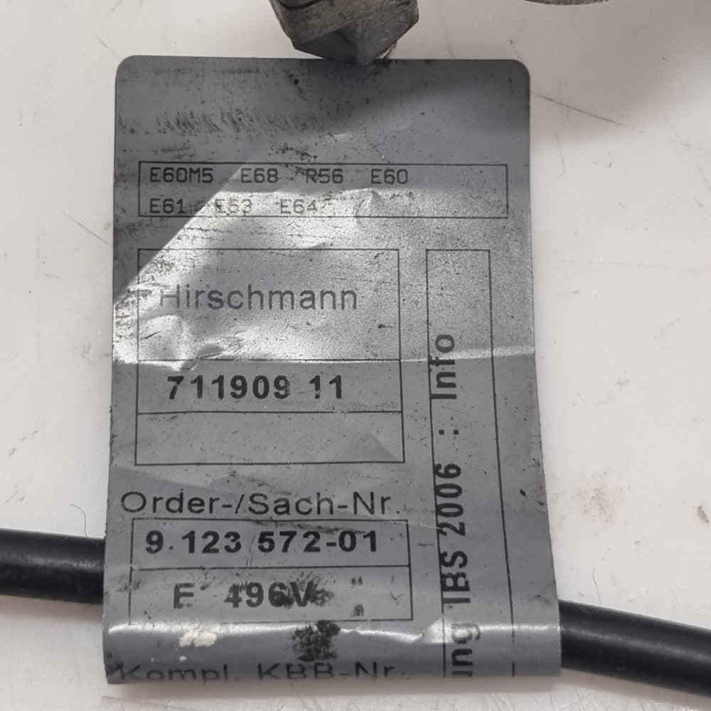 Câble IBS Borne Batterie Négative BMW – Réf. 7603567 – E60 E61 E70 Mini R56 R57 – Occasion Garantie 3 Mois