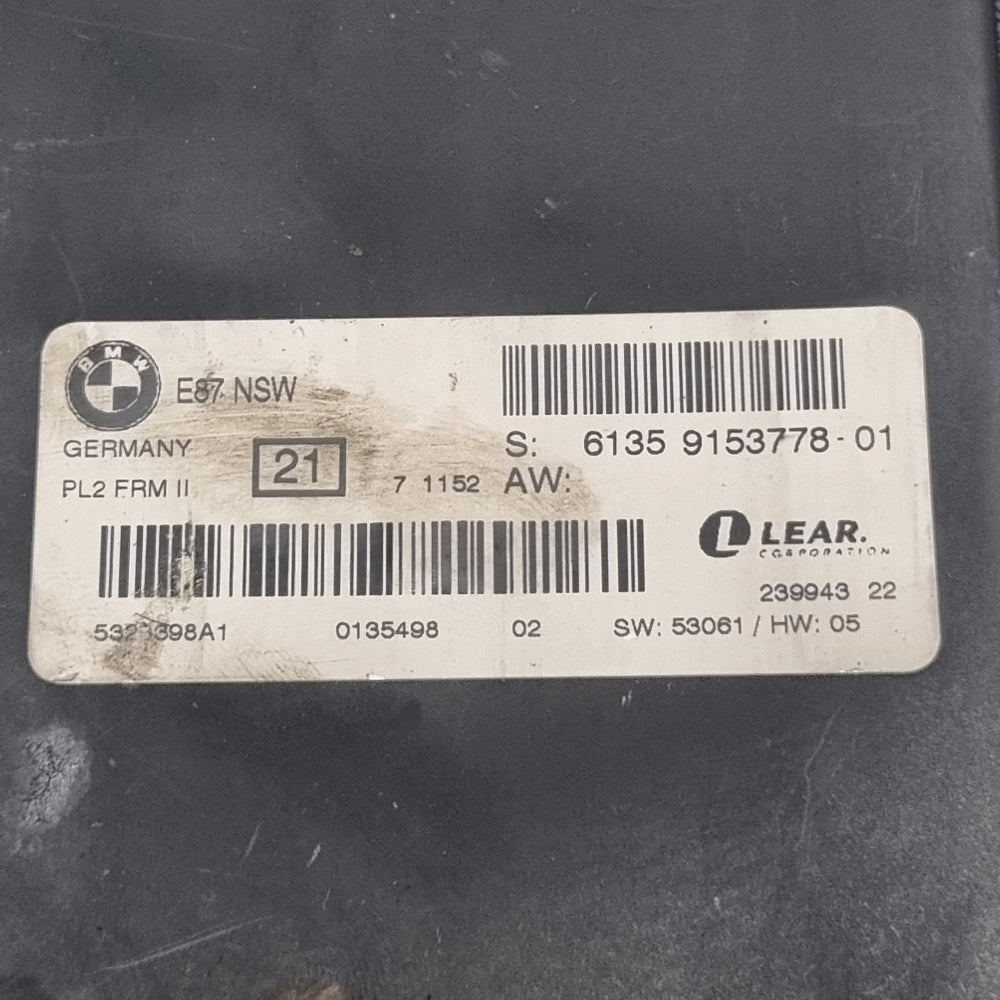 Boîtier FRM LEAR Éclairage BMW E8X / E9X – LCM – Réf. 9153778 – Occasion Garantie 3 Mois