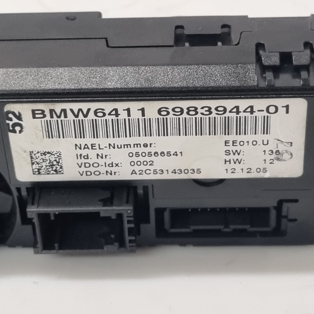 Commande Chauffage / Climatisation BMW – Réf. 6983944 – E81 E87 E90 E91 – Occasion Garantie 3 Mois