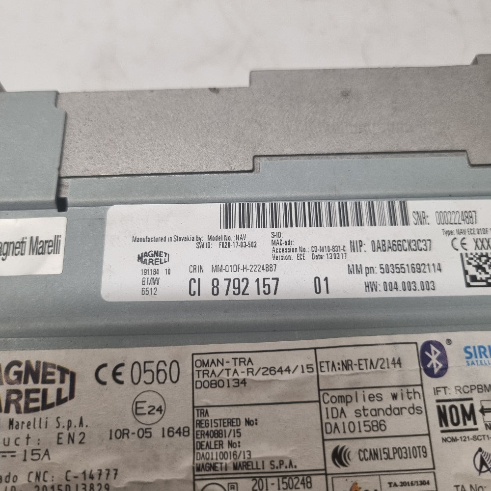 Lecteur CD GPS 8792157 BMW F10 F20 F21 F30 F31 – Pièce d'origine | Garantie 3 mois