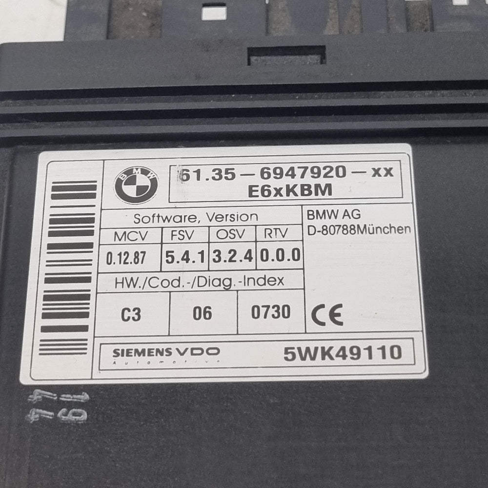 Module Boîtier Confort KGM BMW E60 – Ref. 6947920 – Module d'Origine – Occasion Garantie 3 Mois