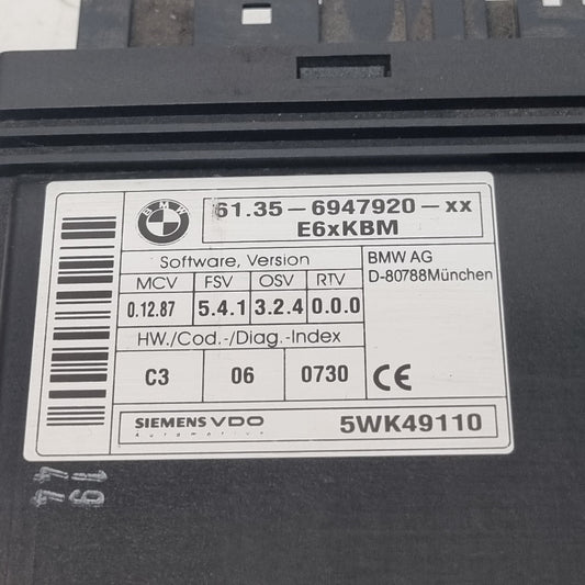 Module Boîtier Confort KGM BMW E60 – Ref. 6947920 – Module d'Origine – Occasion Garantie 3 Mois