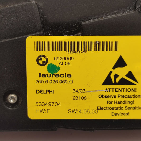 Commande Réglage Siège Électrique Gauche BMW E60 E61 – Réf. 6926969 – Occasion Garantie 3 Mois
