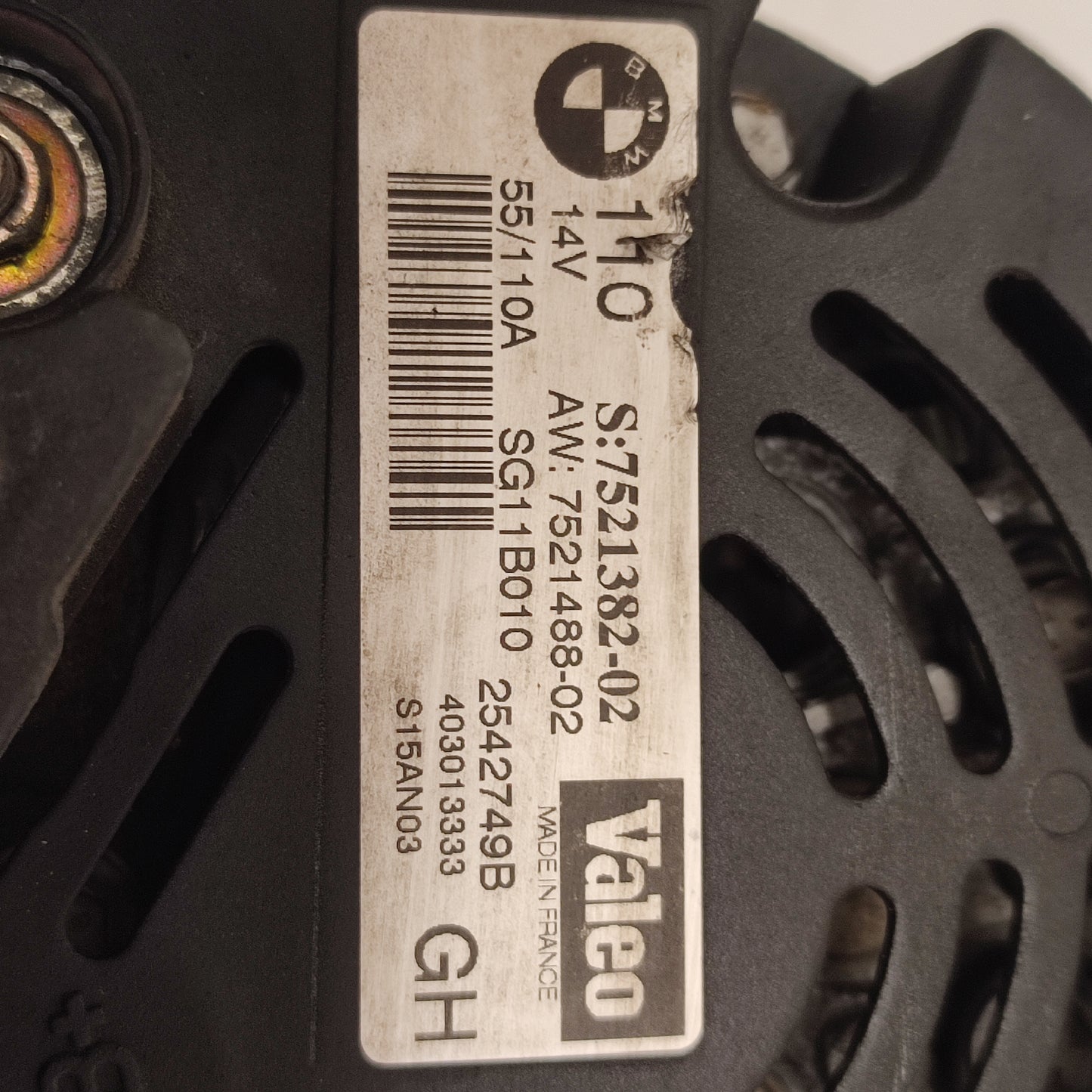 Alternateur BMW E46 316i 318i – Réf. 7521382 – Occasion d’Origine Garantie 3 Mois