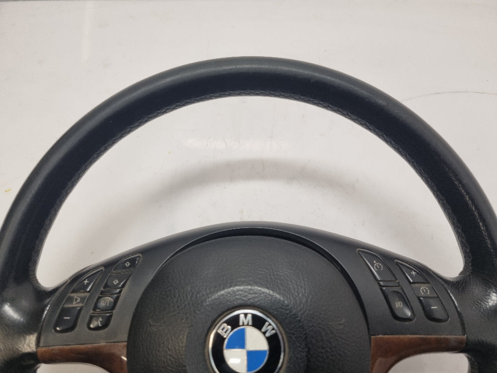 Volant cuir noir multifonction 3 branches bmw x5 e53 e39 e46 phase 2-BMMOTORSPORT80
