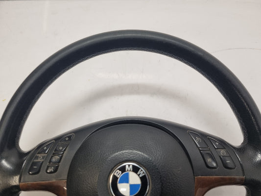 Volant cuir noir multifonction 3 branches bmw x5 e53 e39 e46 phase 2-BMMOTORSPORT80