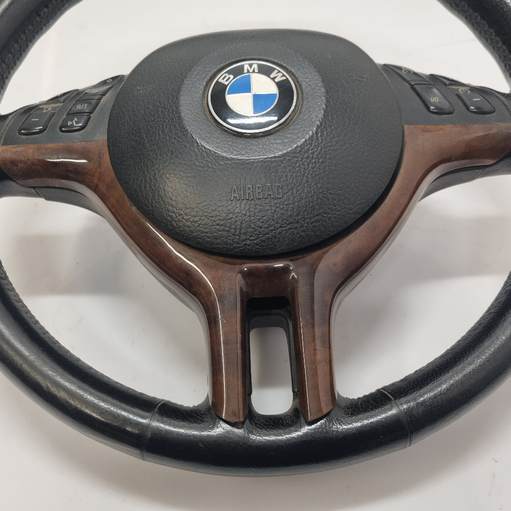 Volant cuir noir multifonction 3 branches bmw x5 e53 e39 e46 phase 2-BMMOTORSPORT80