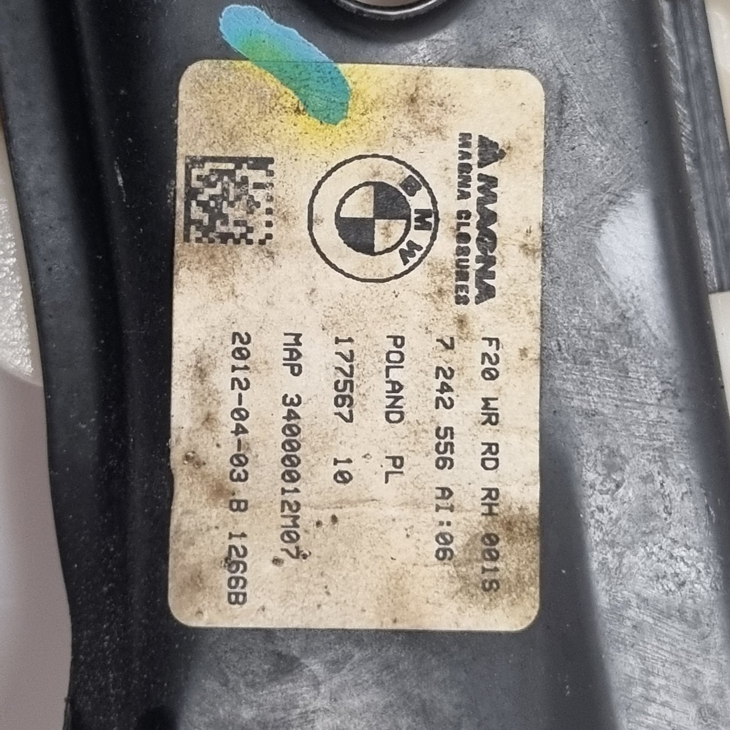 Lève-vitre électrique arrière droit 7242556 – BMW F20 Série 1 | BM Motorsport80