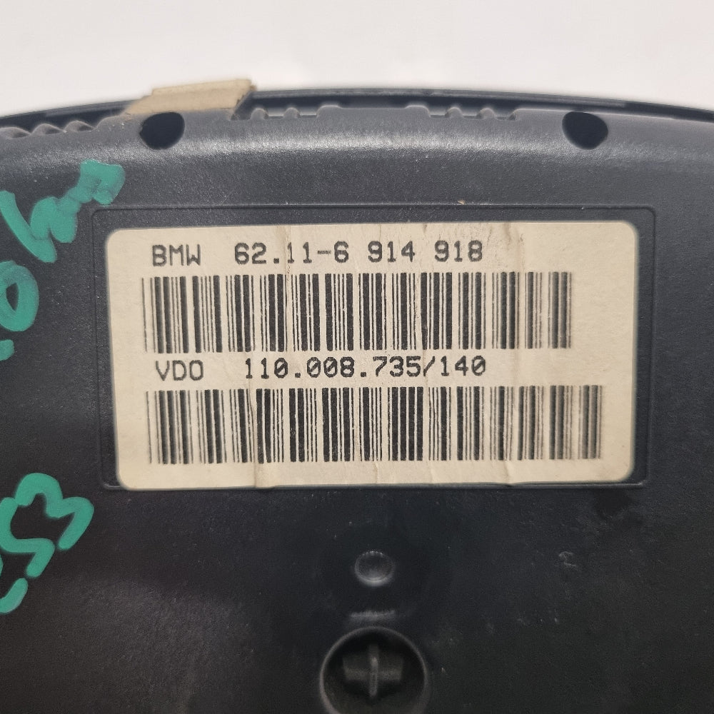 Compteur BMW E39 / X5 E53 réf. 6914918 – 343 220 km – 2 prises – Occasion garantie 3 mois