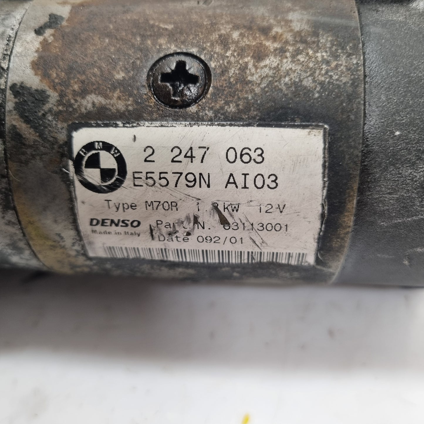 Démarreur BMW – Réf 2247063 – E46 320d 136cv / E39 520d 136cv – Occasion + Garantie 3 Mois