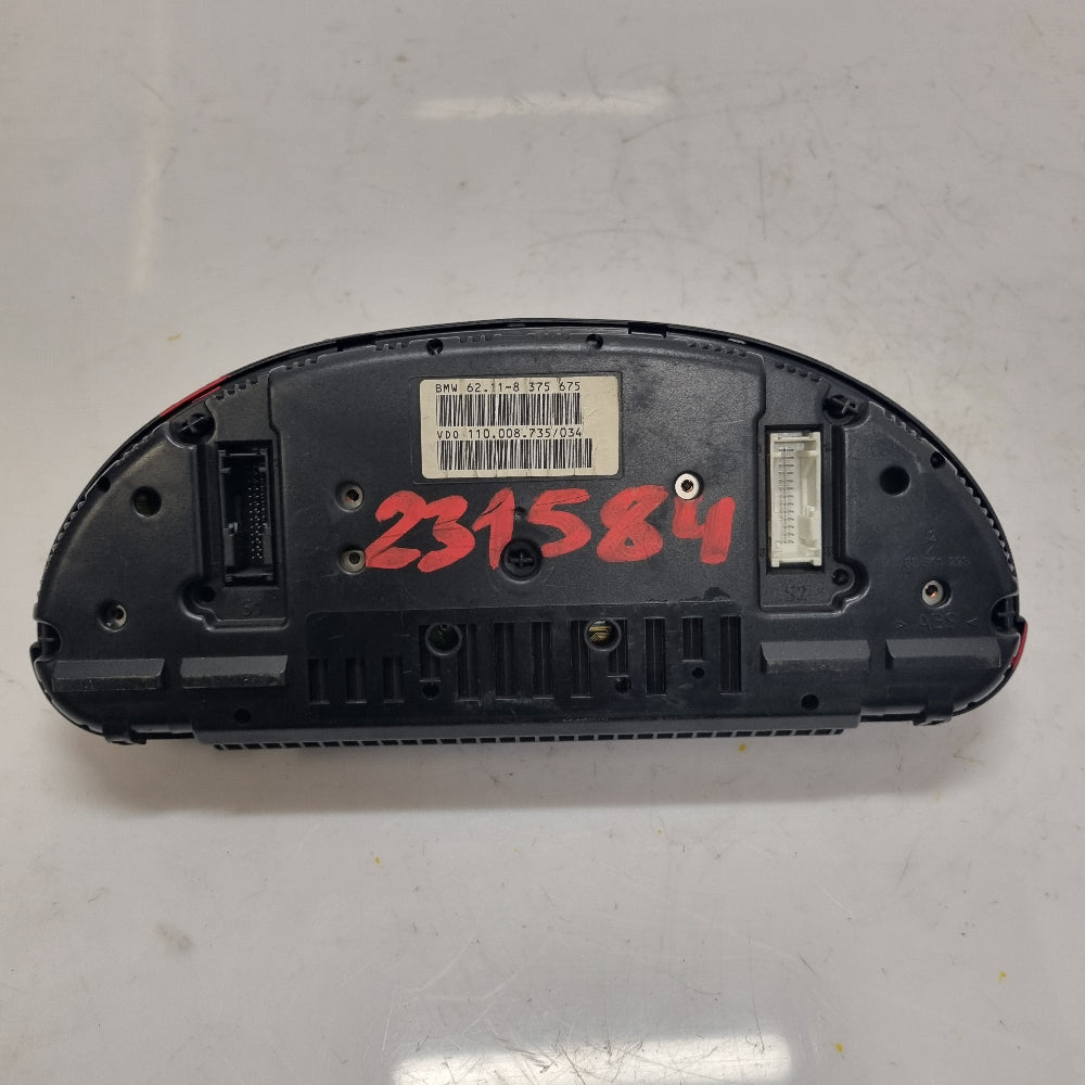 Compteur BMW E39 Diesel – Réf. 8375675 – 231 584 km – 2 Prises – Occasion – Garantie 3 Mois