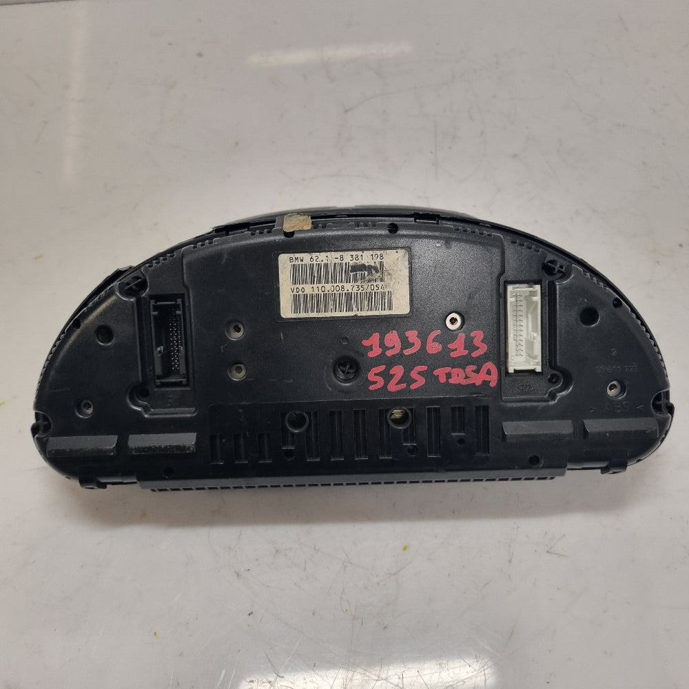 Compteur BMW E39 Diesel – Réf. 8381198 – 193 613 km – 2 Prises – Occasion – Garantie 3 Mois