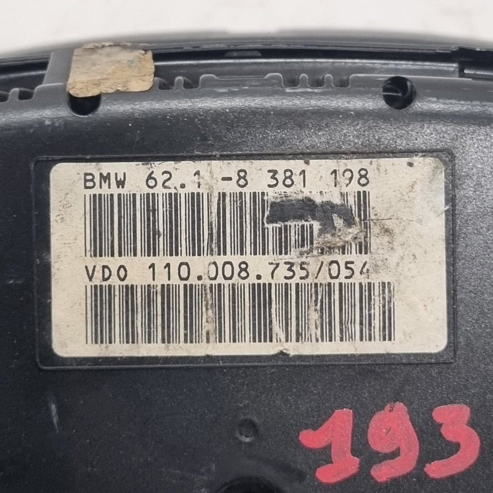 Compteur BMW E39 Diesel – Réf. 8381198 – 193 613 km – 2 Prises – Occasion – Garantie 3 Mois