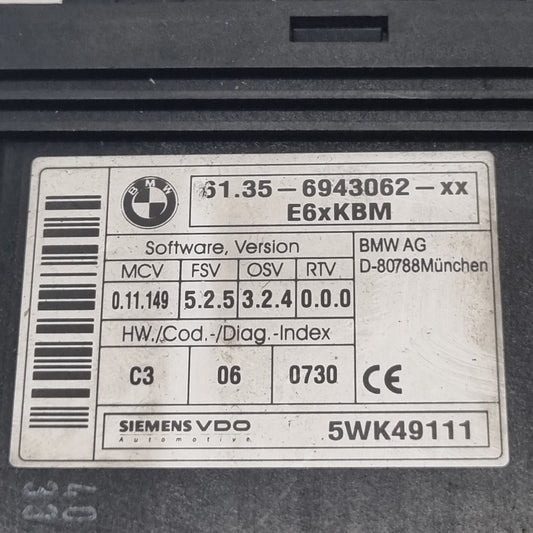 Module Boîtier Confort BMW E60 – Réf. 6943062 – Occasion