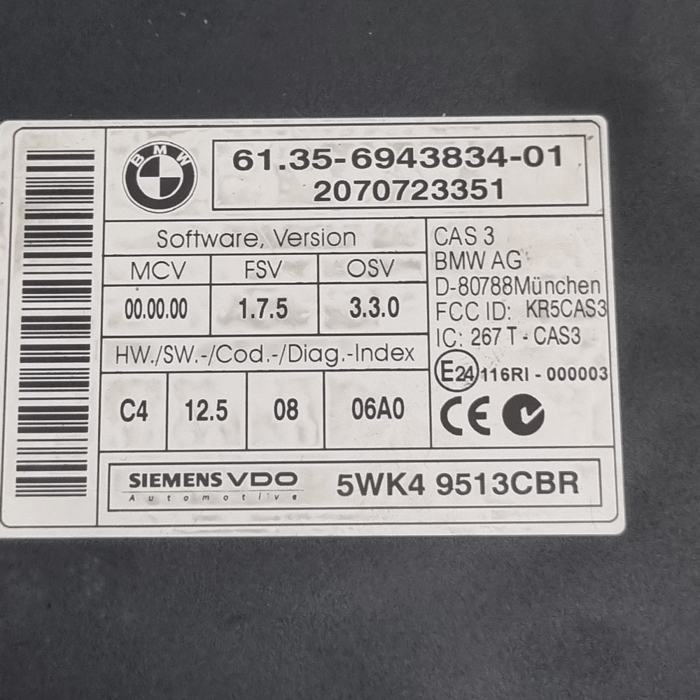 Kit Démarrage BMW N47 – E8X / E9X – Calculateur Réf. 7807529 – Occasion Garantie 3 Mois