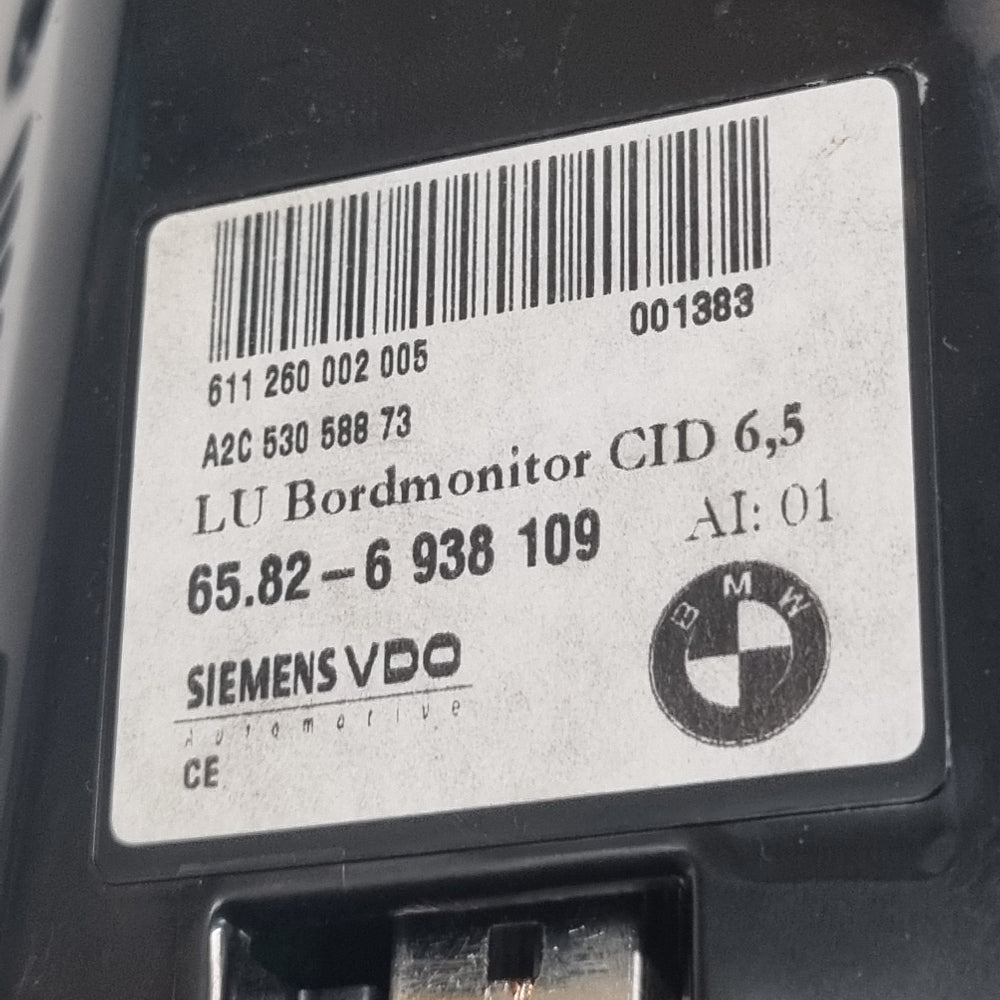 Ecran GPS BMW E60 E61 E63 E64 – Réf. 6938109 – Affichage iDrive – Occasion Garantie 3 Mois