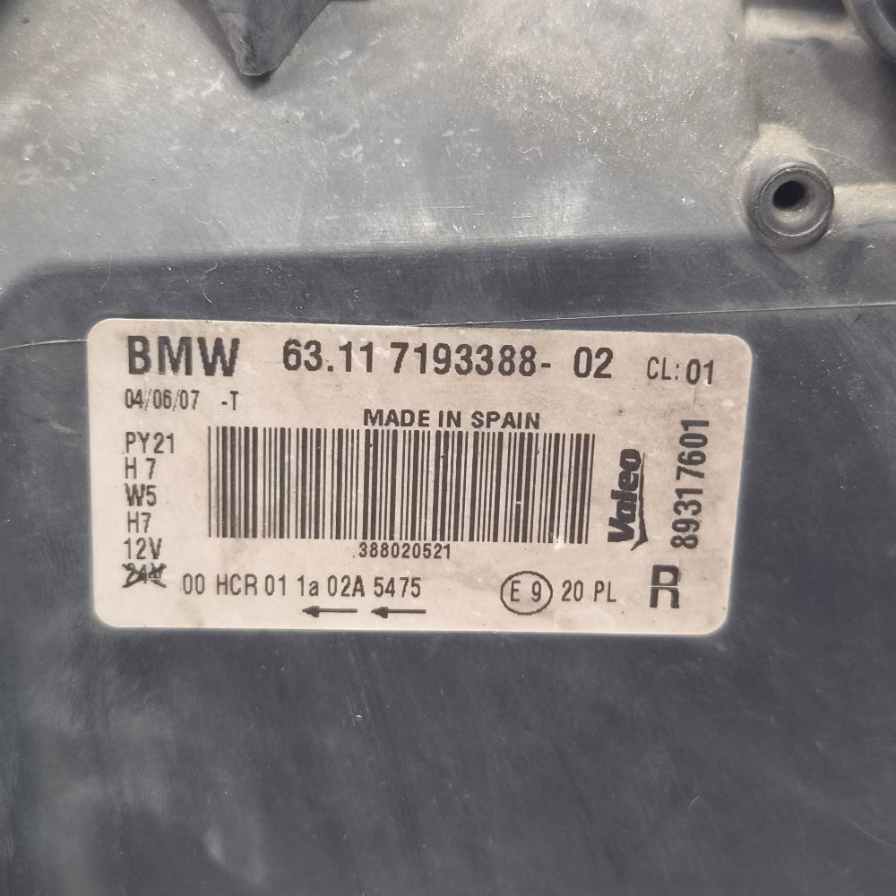 Phare Avant Droit BMW E81 E82 E87 E88 LCI – Ref. 7193388 – Occasion Garantie 3 Mois